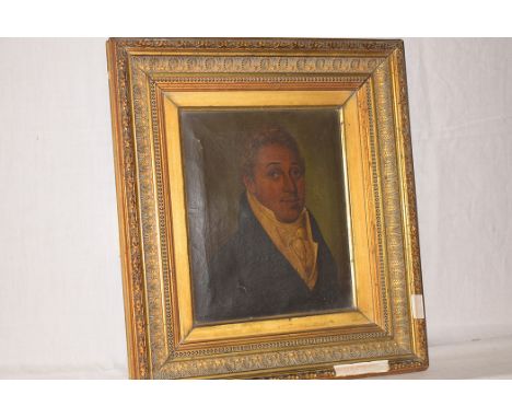 19th Century British School: an oil painting - portrait of a gentleman, unsigned.