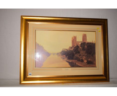 A colour print after William Daniel - "Durham", number 122/300.
