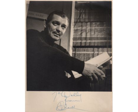 GABLE CLARK: (1901-1960) American Actor, Academy Award winner. Vintage signed and inscribed 8 x 10 photograph of Gable seated