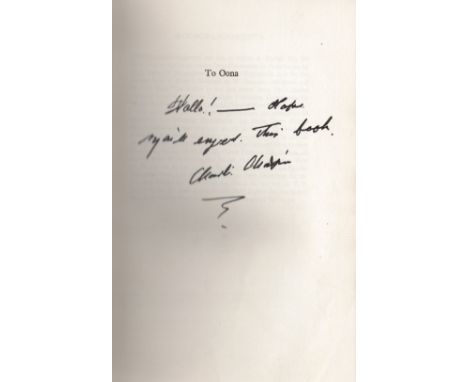 CHAPLIN CHARLES: (1889-1977) English Film Comedian, Academy Award winner. Book signed, a hardback edition of My Autobiography