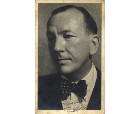 COWARD NOEL: (1899-1973) English Actor & Playwright, Academy Award winner. Vintage signed and inscribed postcard photograph o