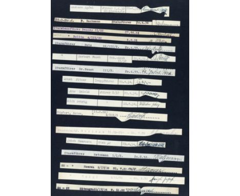 SS OFFICERS: A small selection of signed clipped pieces, dating between 1931-36, by various Allegmeine SS Officers, which hav