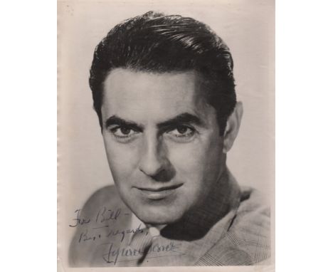 CINEMA: Selection of vintage signed and inscribed 8 x 10 photographs by various film actors and actresses including Tyrone Po