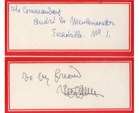 DE MEULEMEESTER ANDRE: (1894-1973) Belgian Fighter Ace of World War I, ranking second highest in the country with 11 air comb
