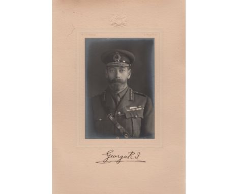 GEORGE V: (1865-1936) King of the United Kingdom 1910-36. A very fine vintage signed 7.5 x 10.5 photograph, the image depicti