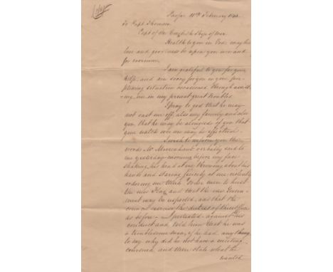 [TAHITI]: A small, interesting collection of manuscript letters relating to Tahiti and Queen Pomare IV and the French-Tahitia