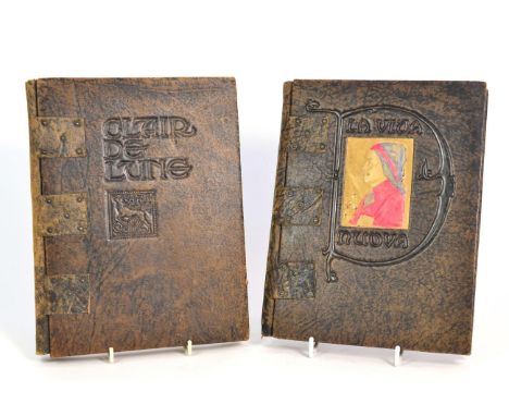 Danté Alighieri, La Vita Nuova (The New Life), nd., Harrap, illustrated by Evelyn Paul, original embossed leather binding wit