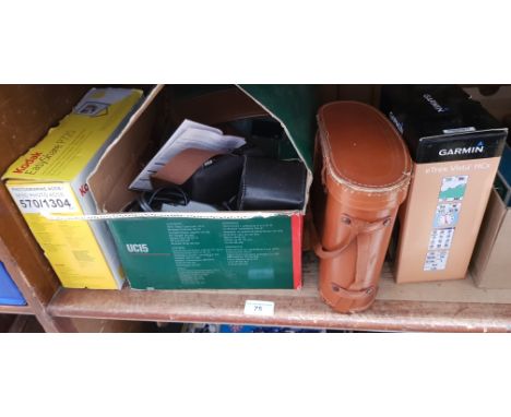 A pair of Kriegstatten 7x50 binoculars case, Garmin Etrex Vista sat nav, boxed, Kodak Easy Share P720 digital picture frame, 