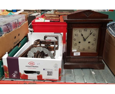 A German bracket clock and a decorative clock mechanism  with knight. 