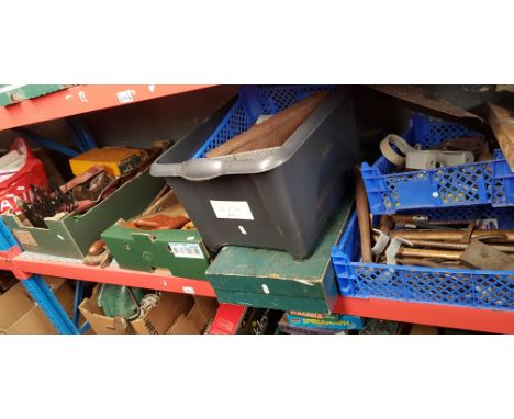 6 boxes of miscellaneous tools and garage items 