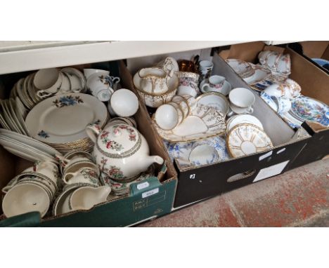 Three boxes of vintage and other ceramics 