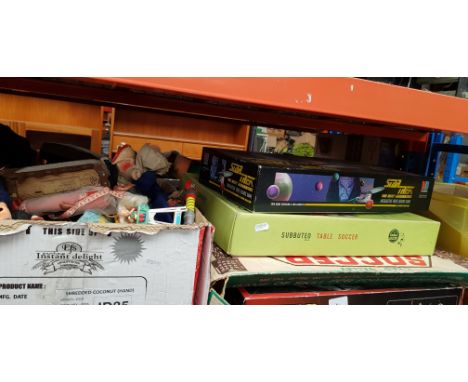 Vintage games including Star Trek interactive board game, Chad Valley Football, Subuteo table soccer &amp; Star Wars Episode 