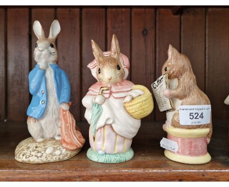 3 very large and unusual limited edition Beswick Beatrix Potter figurines - ‘Peter and the Red Pocket Handkerchief’ (795/1947