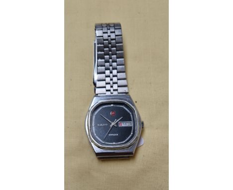 A stainless steel Rado Voyager wristwatch.Condition:- Not currently running