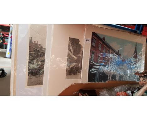Approx. 34 vintage black &amp; white prints of old Preston. 