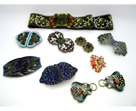 A Collection of Assorted Vintage Ladies Waist Buckles, insect brooch, etc.