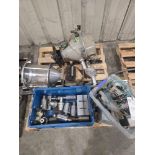 1 SKID ASSORTED HARDWARE & FEEDERA FOR INJECTION MOLDERS