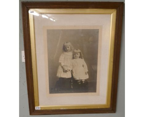 Large old print of children