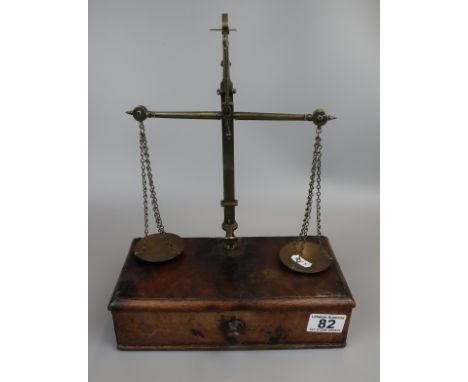Early set of pharmacy scales to include weights