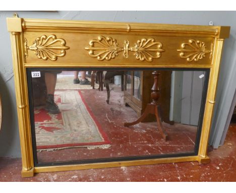 Gilt framed overmantle mirror