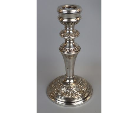 Hallmarked silver candlestick