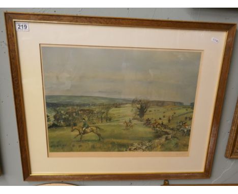 Signed Michael Lyne hunting print