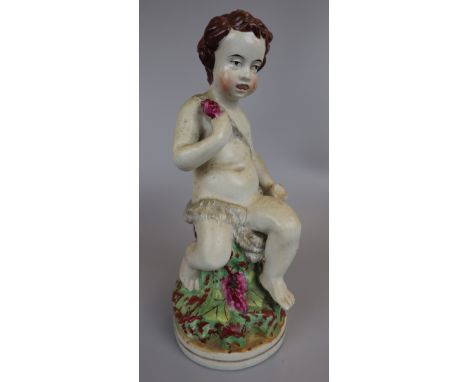 Ceramic cherub figure - Approx H: 23cm