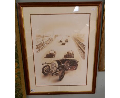 Signed &amp; L/E racing print - Le Mans 85/500