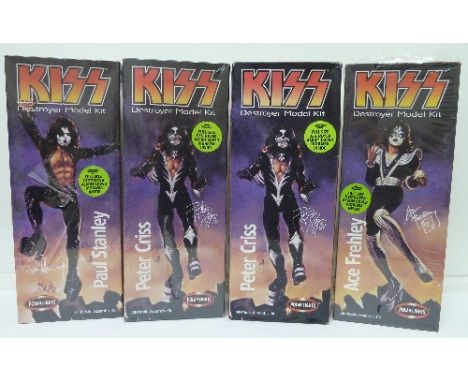 Four Polar Lights Kiss rock group Destroyer model kits