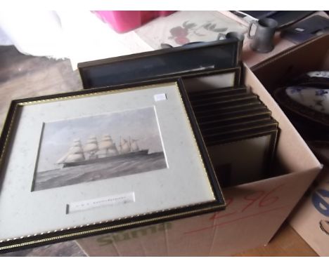 10 prints of ships of H.M. Navy published in 1872 by Griffin & Co, Portsmouth plus 3 other prints