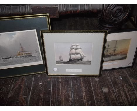 3 x Ship Prints – HMS Royal Alfred, HMS Sultan & HMS Hero
