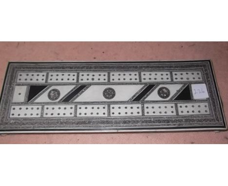 Cribbage board - ebony & ivory construction probably Indian