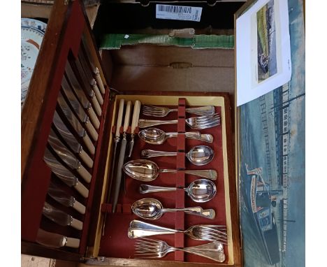 Assorted Babycham memorabilia, other ceramics, a model train and other items (2 boxes)