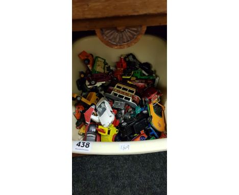 TUB OF OLD MATCH BOXES AND CORGI CARS 