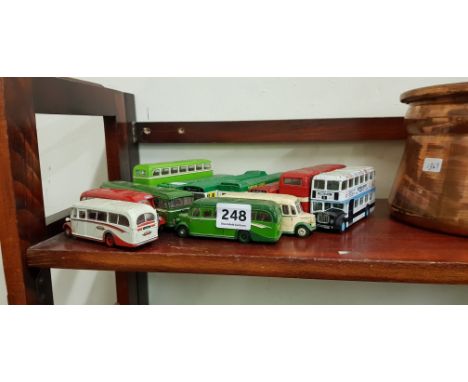 SHELF LOT OF MODEL BUSES