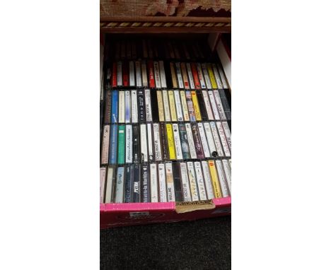 BOX OF VINTAGE MUSIC CASSETTES