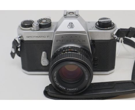 Pentax Spotmatic F camera with Takumar lens 55mm / 1.8. UK P&amp;P Group 2 (£20+VAT for the first lot and £4+VAT for subseque