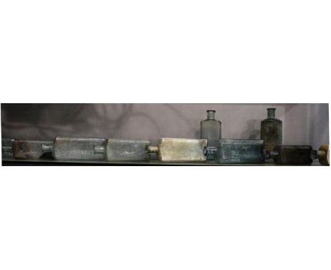 Ten apothecary/chemist bottles, all from Liverpool dispensaries, including Corkill, Stewart, Nicholson, Jewell etc. UK P&amp;