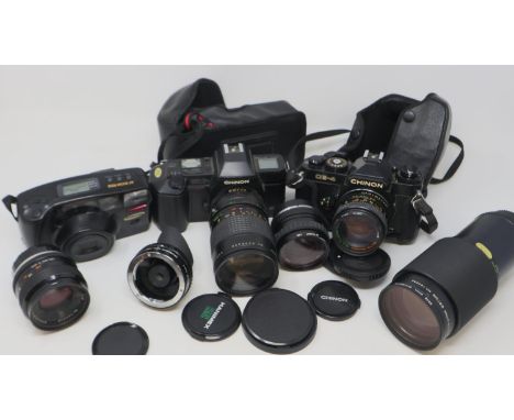 Mixed cameras including Chinon and others. UK P&amp;P Group 3 (£30+VAT for the first lot and £8+VAT for subsequent lots) 