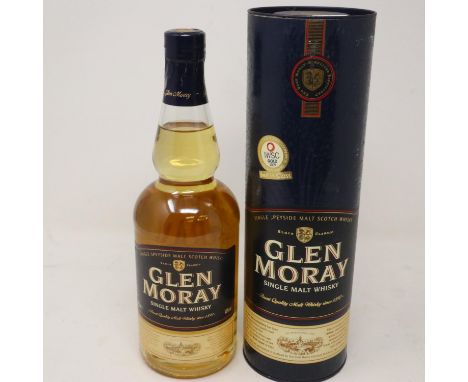 Sleeved bottle of Glen Moray single malt whisky. UK P&amp;P Group 2 (£20+VAT for the first lot and £4+VAT for subsequent lots