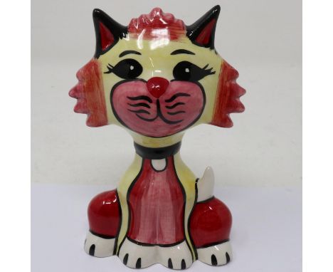 Lorna Bailey cat, Sheba, no cracks or chips, H: 13 cm. UK P&amp;P Group 1 (£16+VAT for the first lot and £2+VAT for subsequen