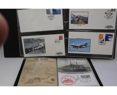 Collection of 100 postal philatelic covers all with aviation theme, special events, hand stamped cancellations and Battle of 