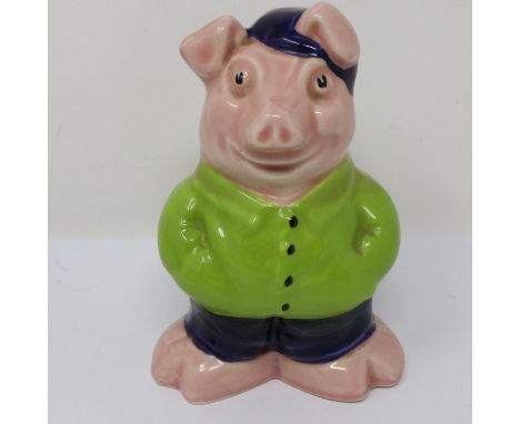 Wade ceramic money box pig, Cousin Wesley, with NatWest stopper, no cracks or chips, heavily crazed around neck area. H: 14 c