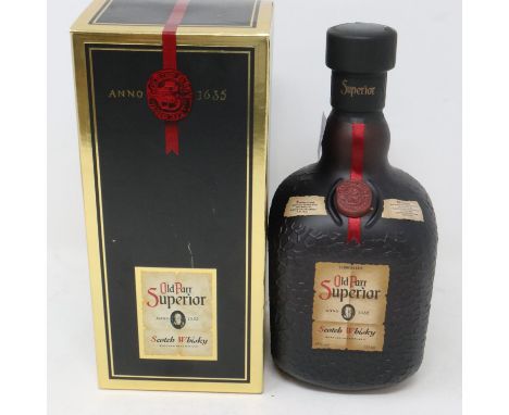 Bottle of Old Parr Superior Scotch whisky. UK P&amp;P Group 2 (£20+VAT for the first lot and £4+VAT for subsequent lots) 