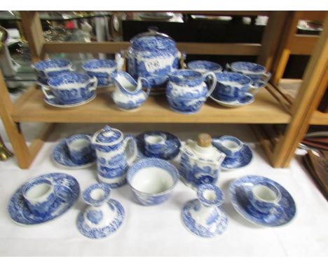 A mixed lot of blue and white including Copeland Spode.