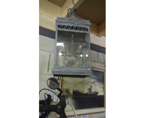 A metal lantern,