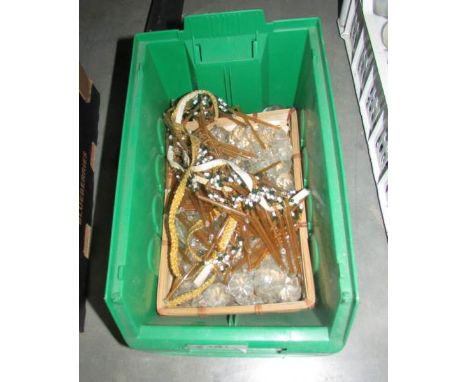 A box of chandelier droppers etc.,