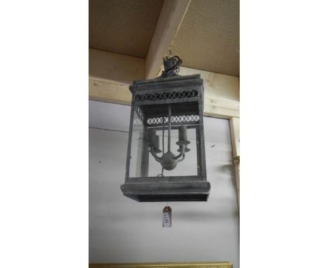 A metal lantern.