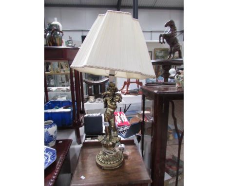 A cherub table lamp.