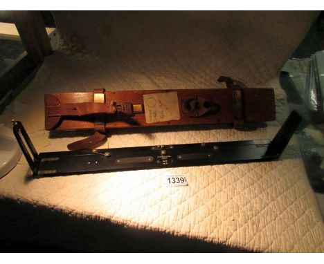 An Alidade by E. R. Watts &amp; Son with War Department arrow mark in wooden case.